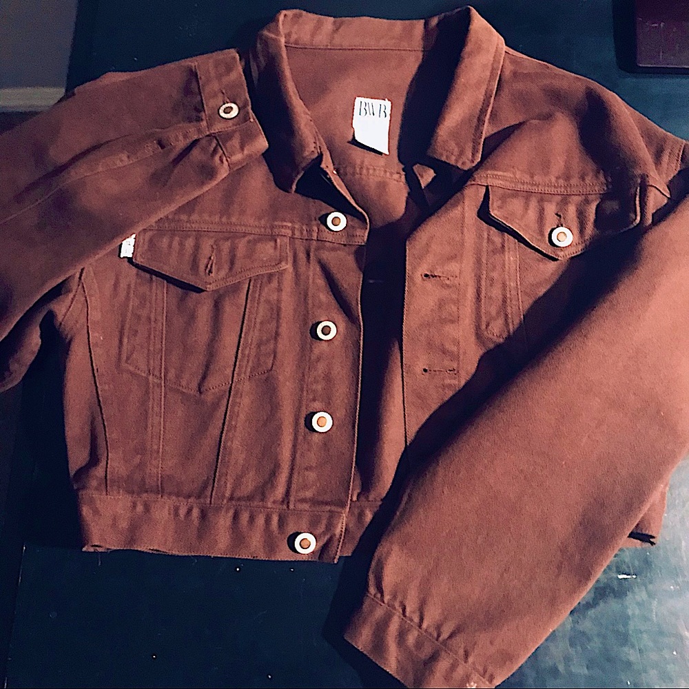 Dark Brown/Burgundy Vintage BWB Crop Jacket
